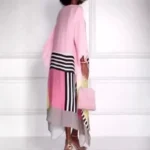 Damen Sommerkleid Lang Boho Ethno Rundhals Locker Vintage Chic