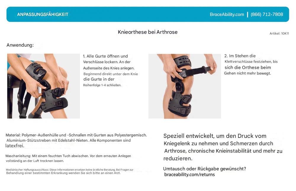 Kniebandage Arthrose Entlastung OA Orthese Varus Valgus Korrektur medizinisch – Bild 7