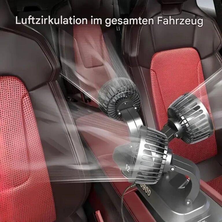 USB Klappventilator 3 Köpfe für Auto & Tisch – Bild 2