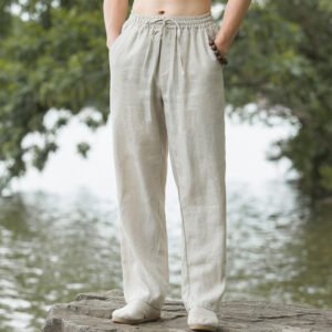 Herren Leinen-Baumwollhose für Komfort und Freizeit