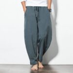 Herren Freizeithose Baumwolle Kordelzug Tapered Fit