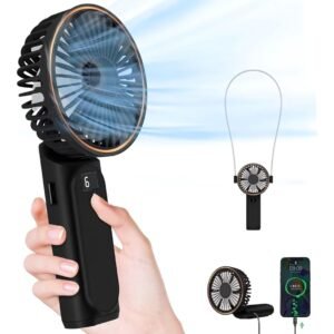 Tragbarer Akku Handventilator mit Powerbank Funktion