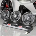 USB Klappventilator 3 Köpfe für Auto & Tisch