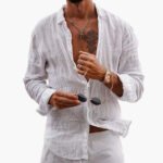 Männer Langarmhemd Klassischer Kragen Elegant Casual Vielseitig
