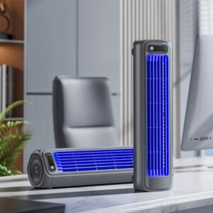 Leiser Tischventilator tragbar – USB aufladbar für Büro & Zuhause