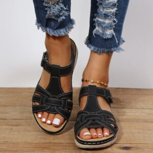 Bequeme Damen Wandersandalen mit Klettverschluss
