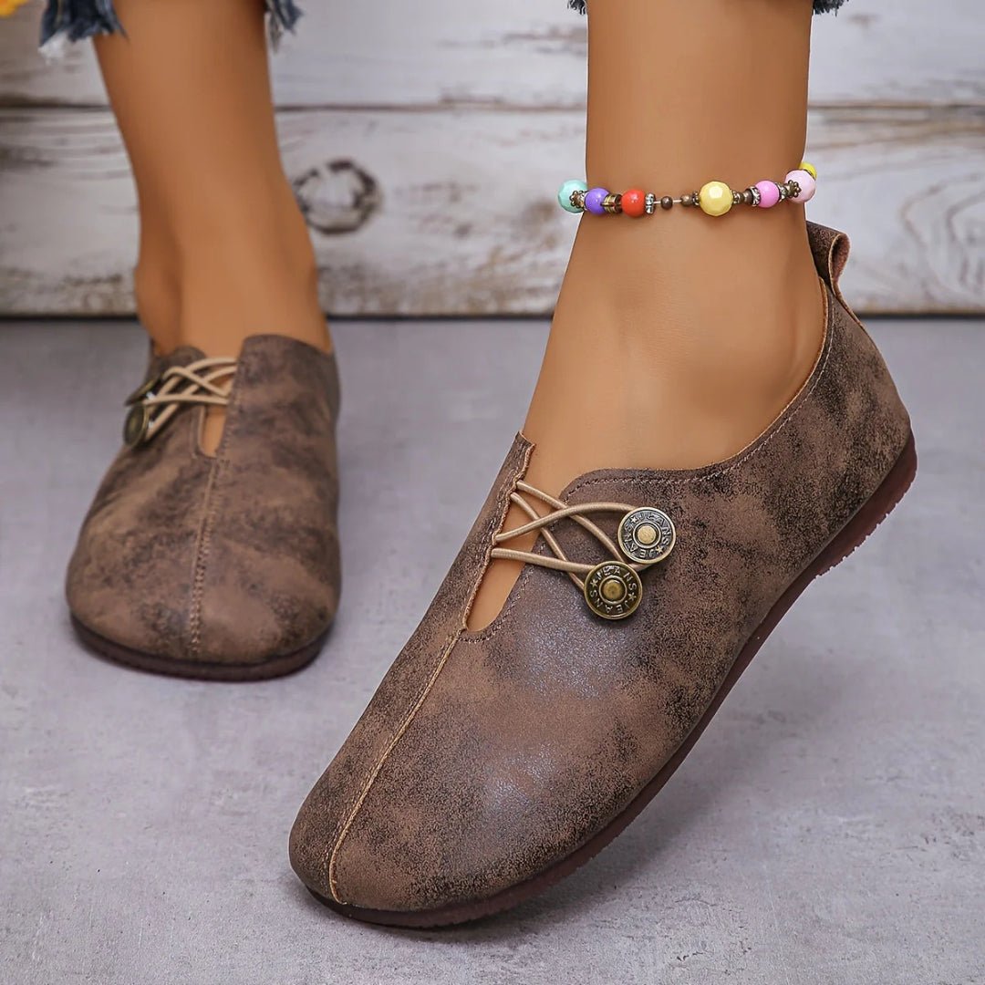 Damen Wildleder-Loafer mit Zierknopf – Bild 8