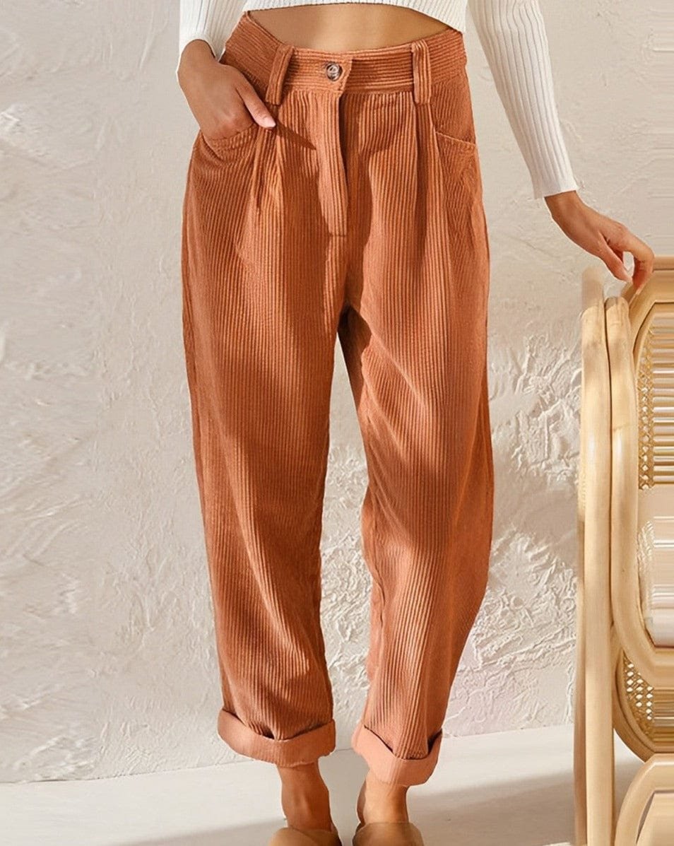 Damen Cordhose Klassischer Schnitt Vielseitig Alltag – Bild 5