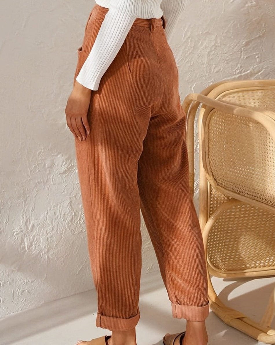 Damen Cordhose Klassischer Schnitt Vielseitig Alltag – Bild 6