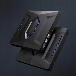 Externes DVD Laufwerk USB C | CD Brenner & Kartenleser Schwarz