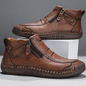 Orthopädische Lederschuhe Herren – Reißverschluss