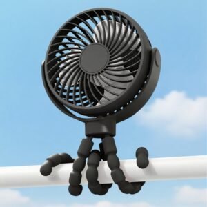 Tragbarer Ventilator für Kinderwagen & Autositz | Leise & Flexibel