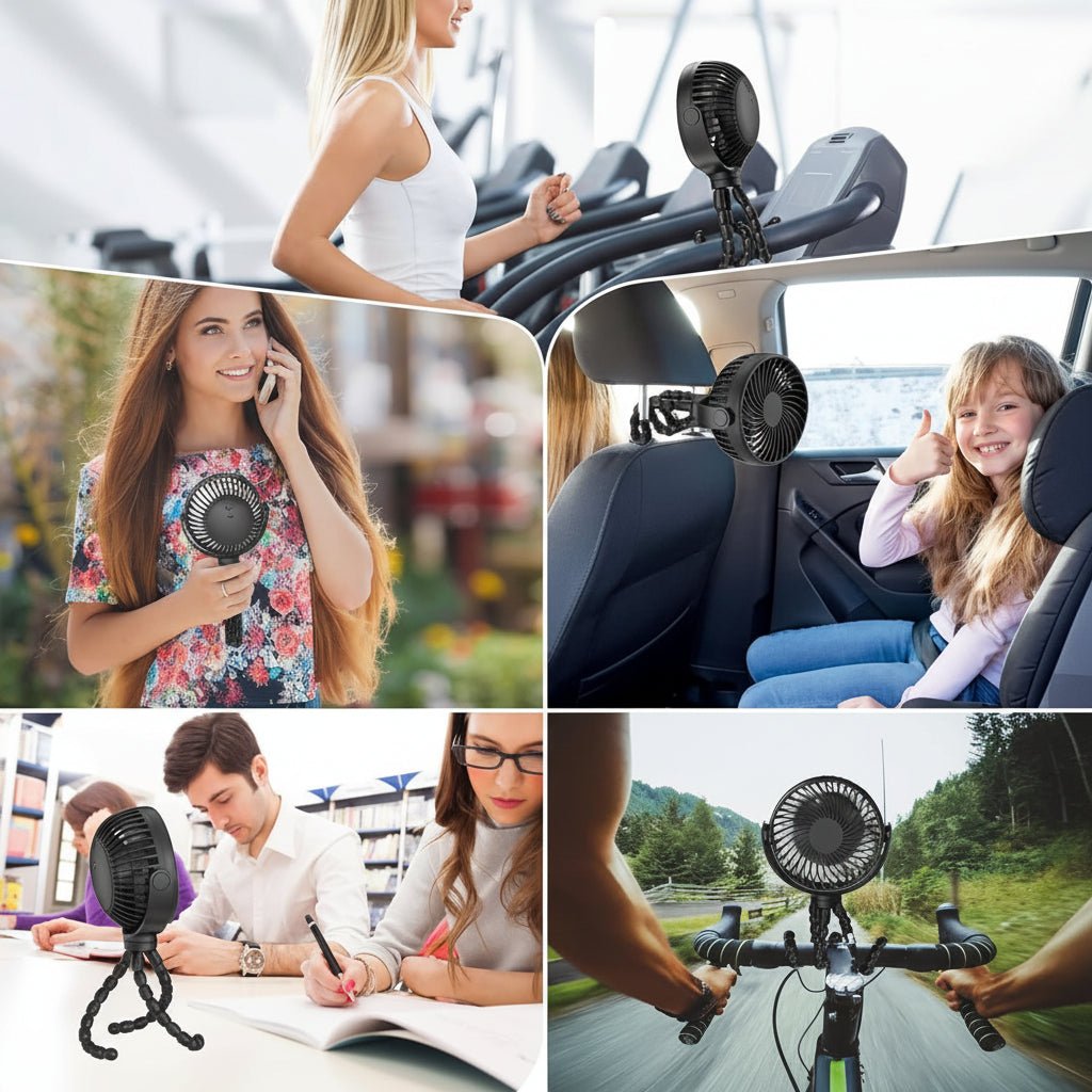 Tragbarer Ventilator für Kinderwagen & Autositz | Leise & Flexibel – Bild 7