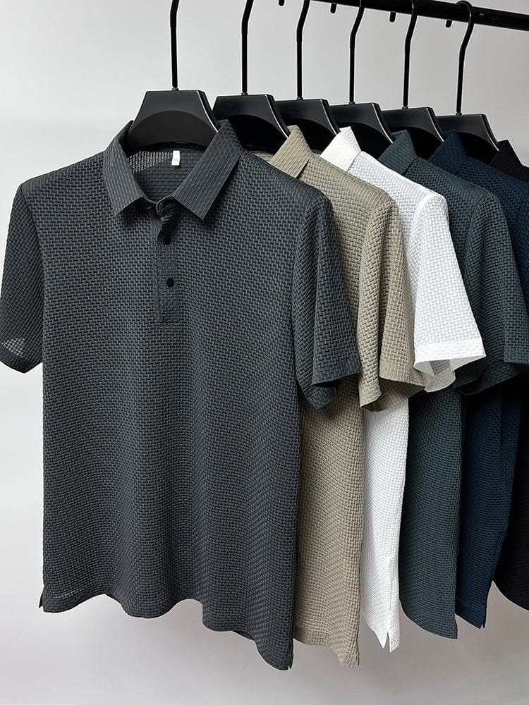 Männer Poloshirt Leicht Mesh Kühlend Freizeit – Bild 8