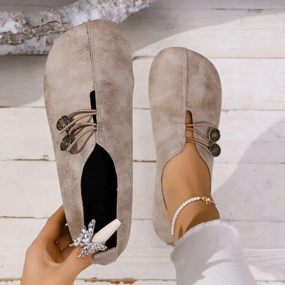 Damen Wildleder-Loafer mit Zierknopf – Bild 3