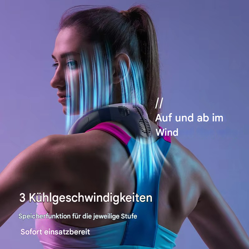 Nackenlüfter mit Halbleiterkühlung | USB-C Ladung | Für Sport & Reise – Bild 3