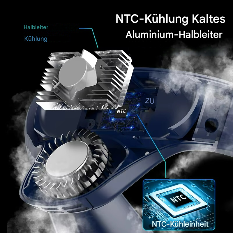 Nackenlüfter mit Halbleiterkühlung | USB-C Ladung | Für Sport & Reise – Bild 5