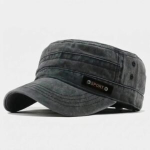 Army Cap Flat Top Herren waschbar Militärmütze Sonnenschutz