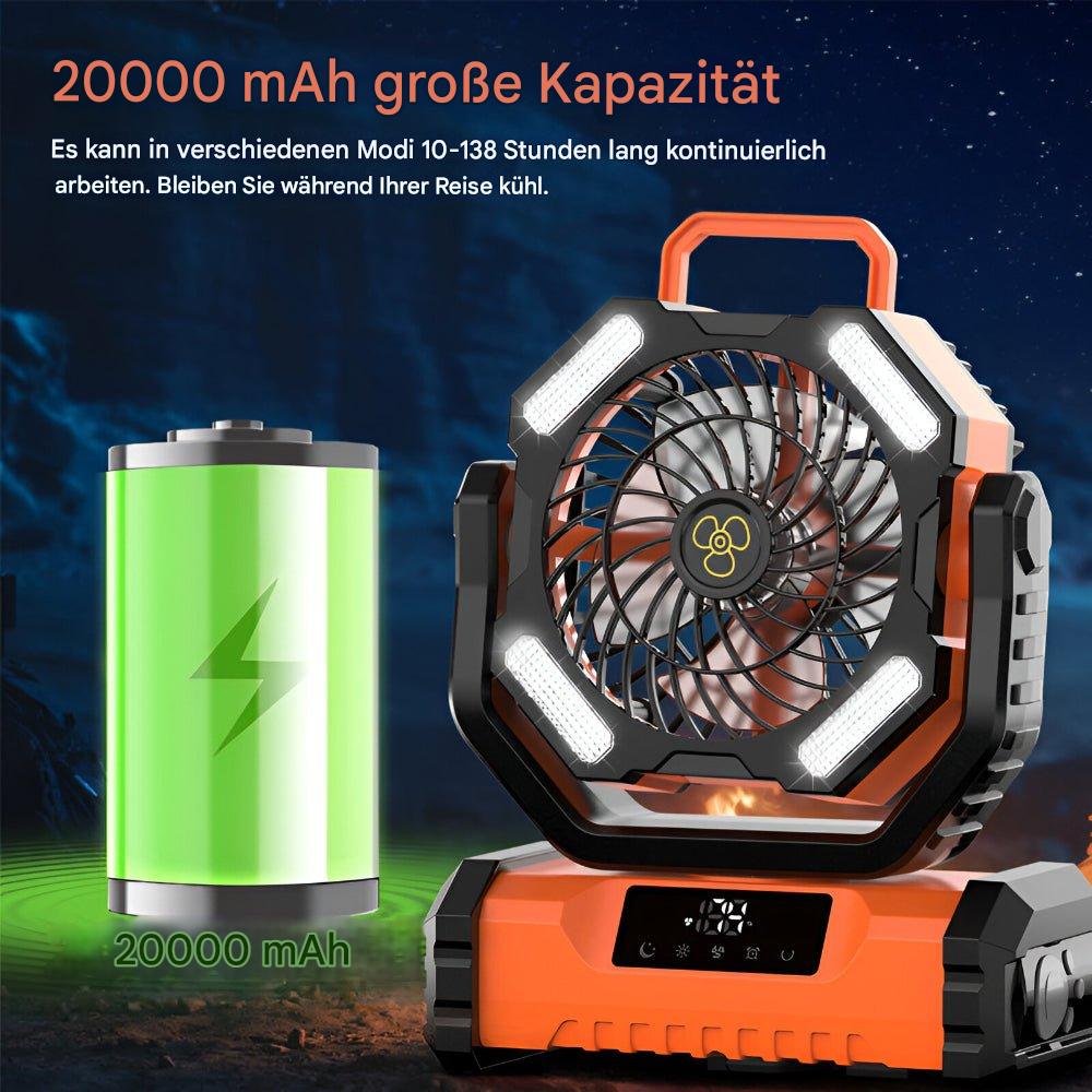 Kabelloser Ventilator 20000mAh | Oszillierend Outdoor & Camping – Bild 9