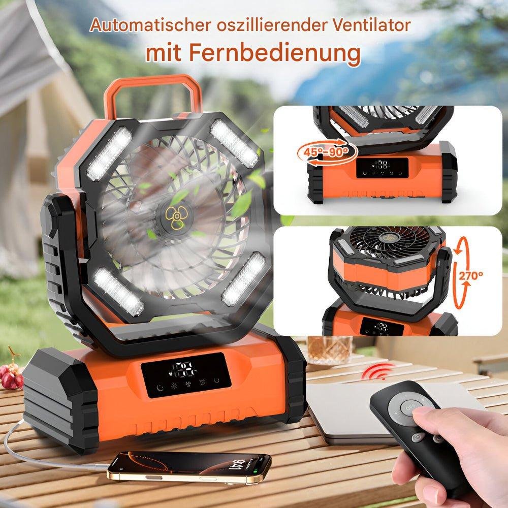 Kabelloser Ventilator 20000mAh | Oszillierend Outdoor & Camping – Bild 11