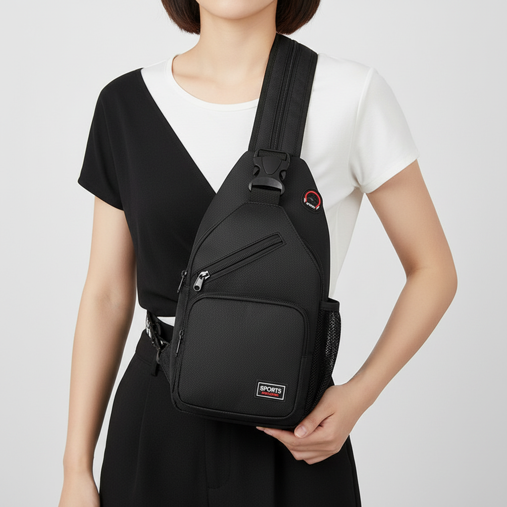 Umhängetasche aus Oxford-Gewebe – Unisex, 20×7×33 cm – Bild 2
