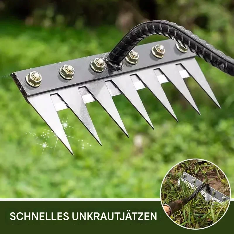 Rasenrechen Verstellbar Austauschbare Köpfe Garten Werkzeug – Bild 7