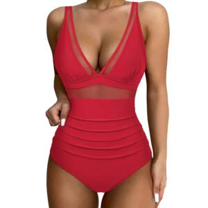 Einteiler Damen Badeanzug bedruckt – Strand & Pool Fashion