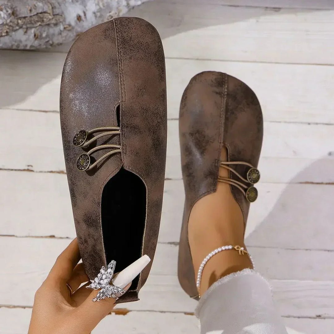 Damen Wildleder-Loafer mit Zierknopf – Bild 5