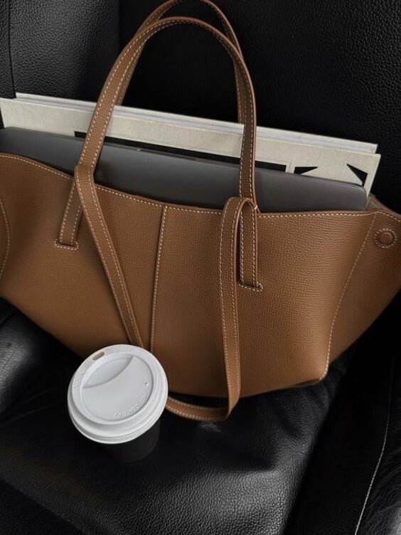 Stylische Ledertasche Großes Volumen Komfort Elegant – Bild 12