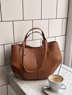 Stylische Ledertasche Großes Volumen Komfort Elegant