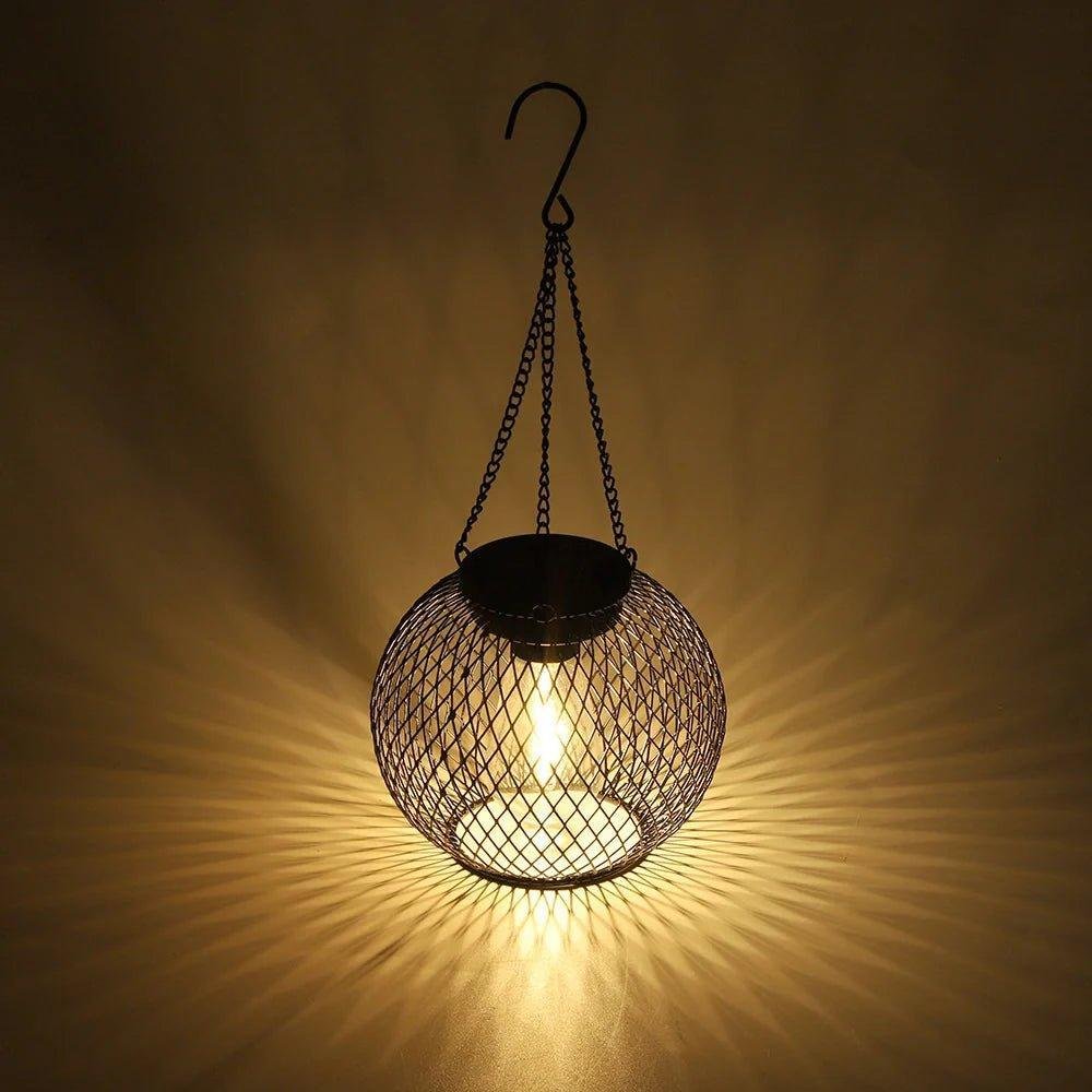 Solar Laterne Garten Dämmerungssensor hängend wetterfest warmweiß – Bild 5