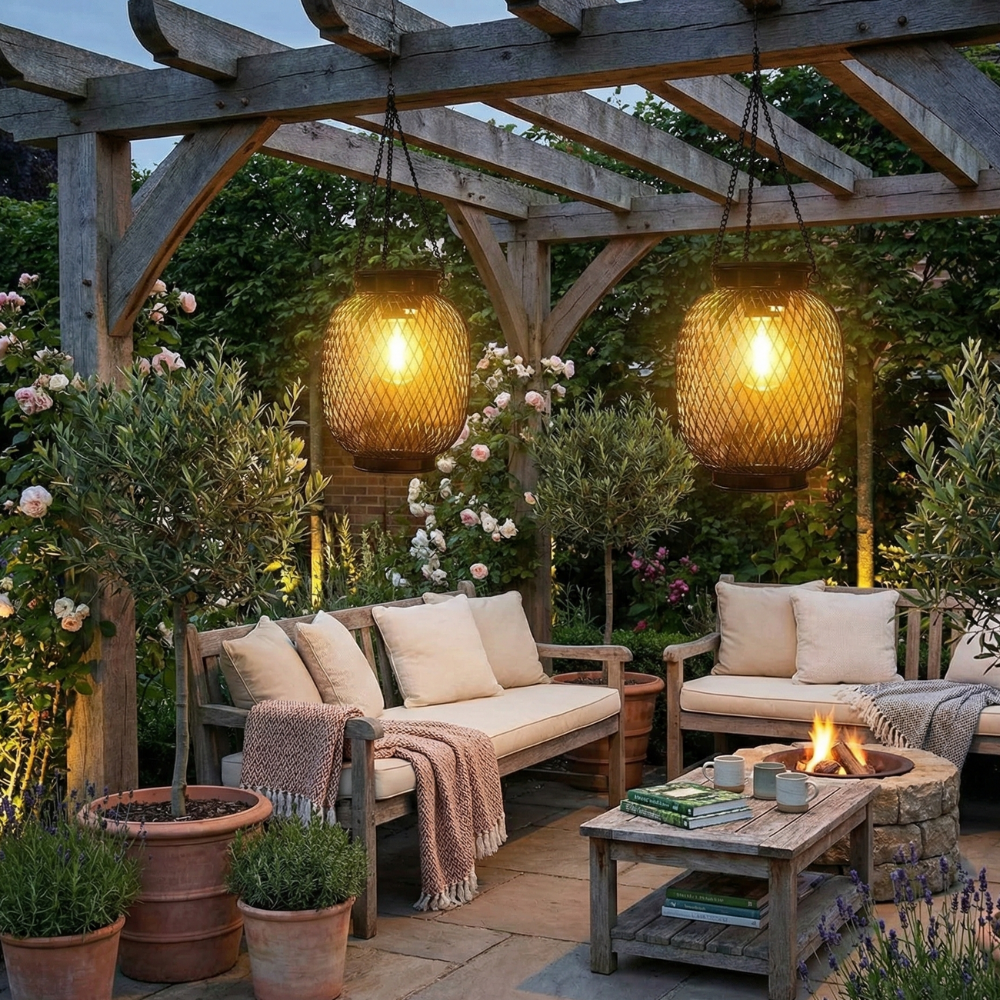 Solar Powered Lantern with Automatic Dusk Sensor – Elegant Outdoor Solar Lamp for Patios and Gardens 9