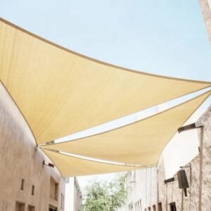 Dreieckiges Sonnensegel Sand – Garten