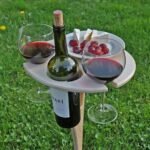 Tragbarer Weintisch klappbar aus Holz für Outdoor Picknick
