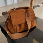 Modische Zamsz Umhängetasche Damen Herbst Winter
