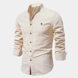 Männer Langarmhemd Baumwolle Casual Elegant Frühling
