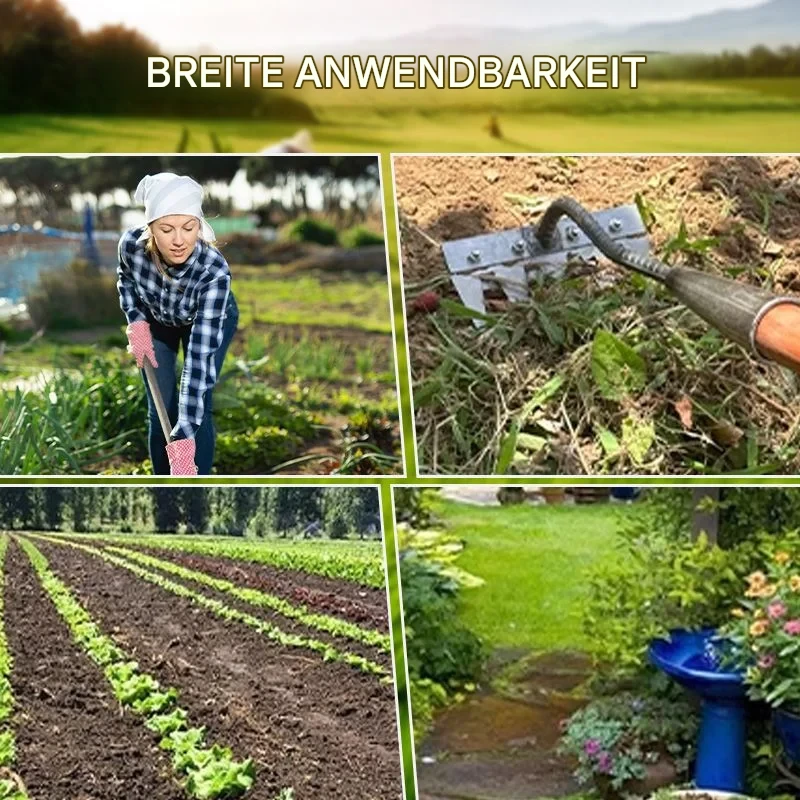 Rasenrechen Verstellbar Austauschbare Köpfe Garten Werkzeug – Bild 9