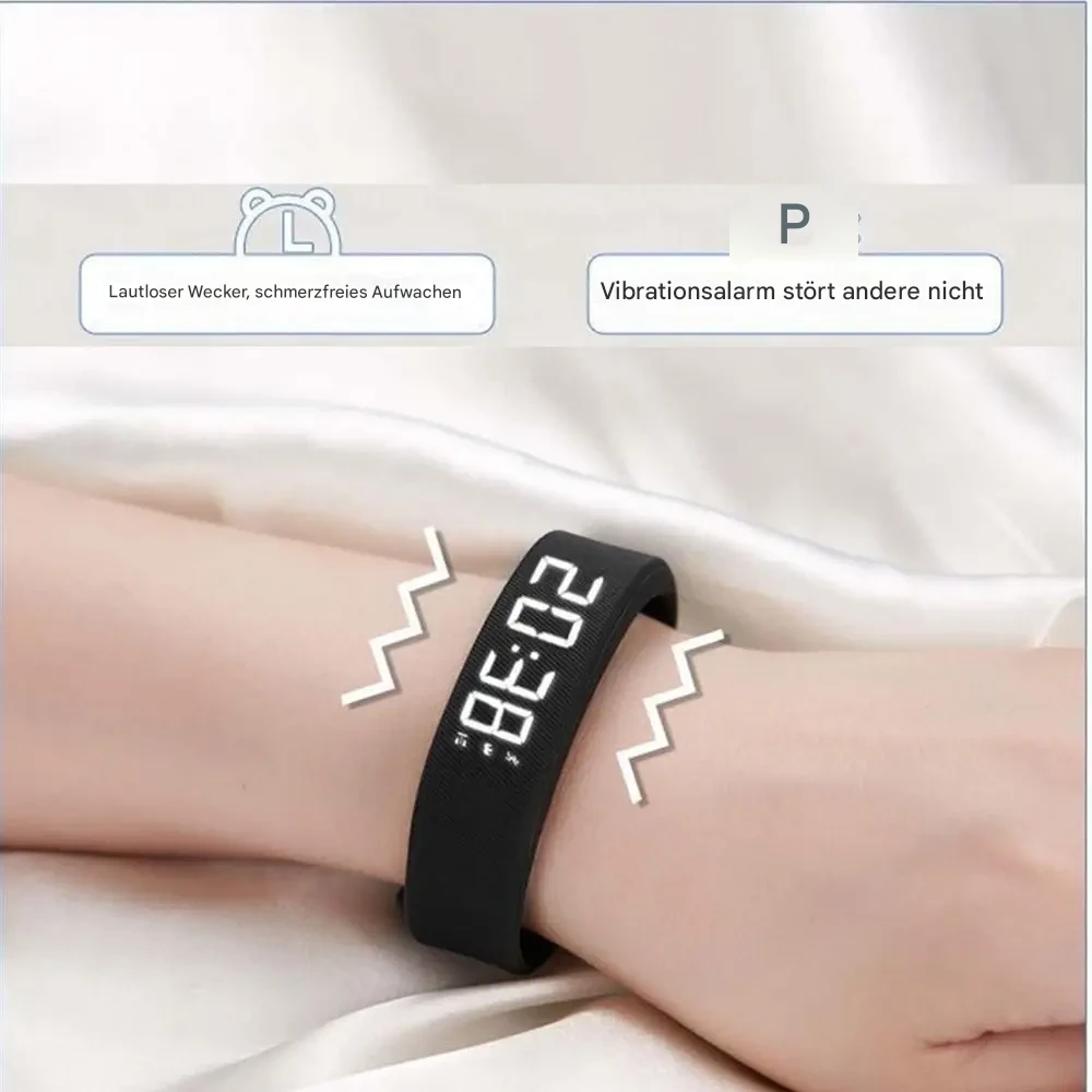 Digitale LED Uhr Armband Vibrationsalarm Schrittzähler Wasserdicht – Bild 11