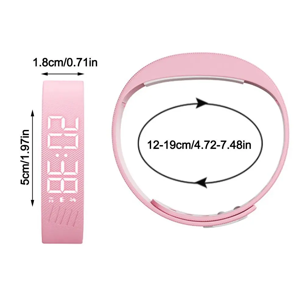 Digitale LED Uhr Armband Vibrationsalarm Schrittzähler Wasserdicht – Bild 6
