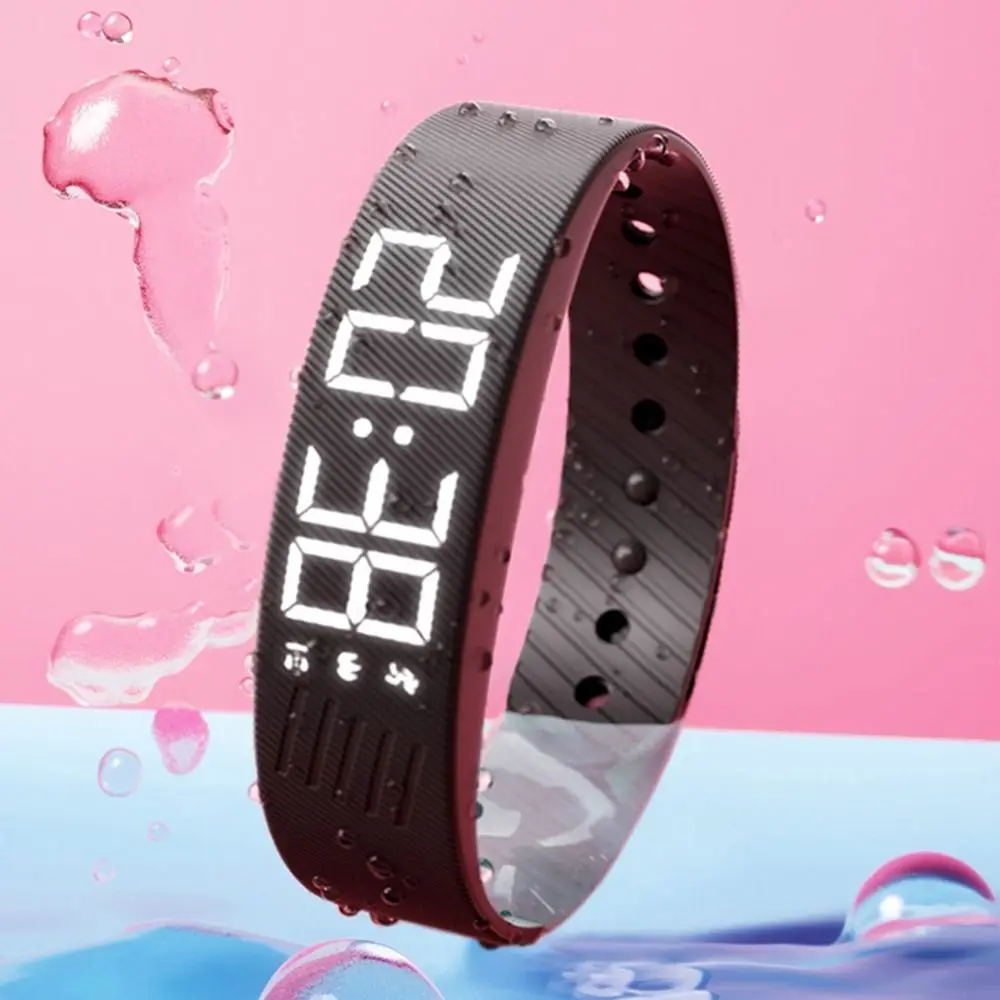 Digitale LED Uhr Armband Vibrationsalarm Schrittzähler Wasserdicht – Bild 4