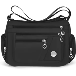 Damen Umhängetasche Nylon wasserdicht Mehrfachfächer Alltag