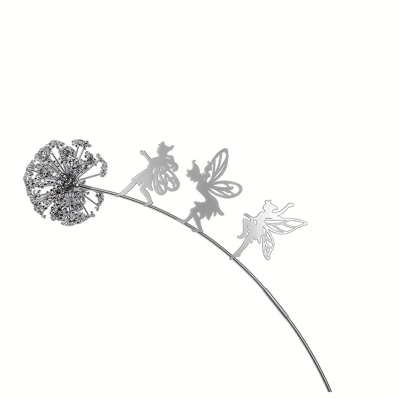 Gartenstecker Metall Fee Pusteblume Silhouette wetterfest Dekoration – Bild 4