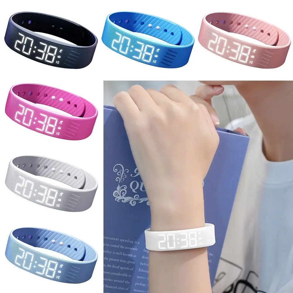 Digitale LED Uhr Armband Vibrationsalarm Schrittzähler Wasserdicht – Bild 3
