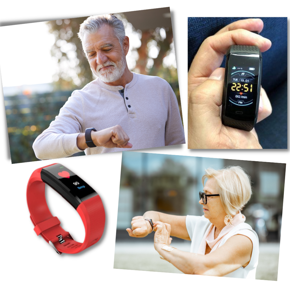 Seniorenuhr mit Pulsmesser – Blutdruck & Aktivitätstracker – Bild 8