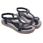 Damen Sandalen mit Gel-Fussbett und Perlen Sommer
