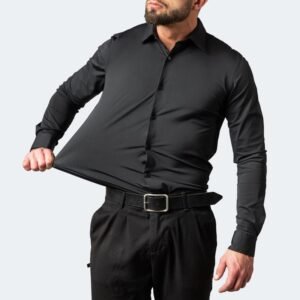 Herren Hemd Herbst Knitterfrei Stretch Schnell Trocknend Elegant