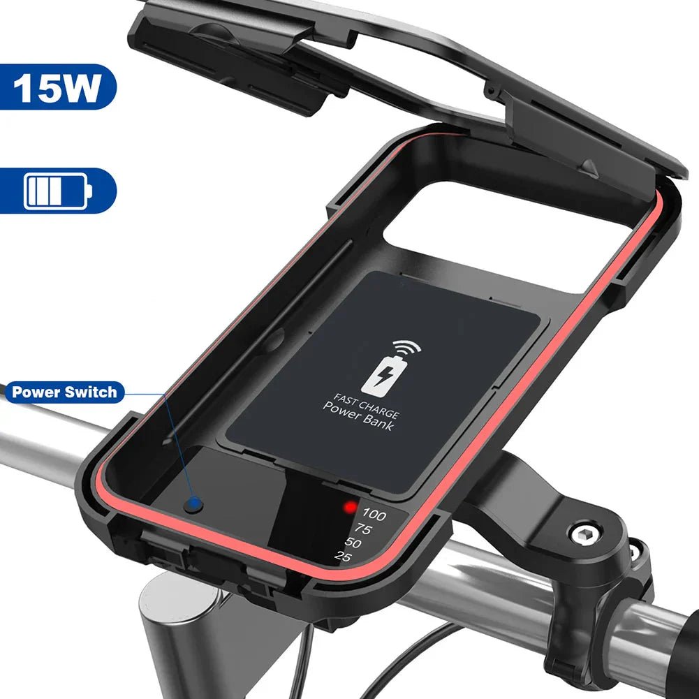 Induktive Handyhalterung für Fahrrad & Motorrad wasserdicht – Bild 2