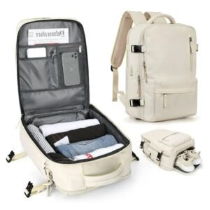 Damen Reiserucksack 35L Wasserdicht mit Laptopfach und USB