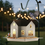 Solar Vogelfutterspender LED Garten wetterfest