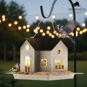 Solar Vogelfutterspender LED Garten wetterfest